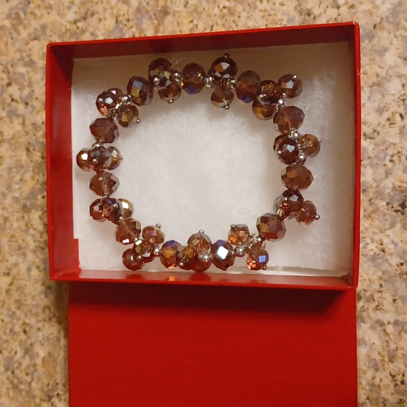 Bronze Metallic Crystal Bracelet - Picture 6 of 8